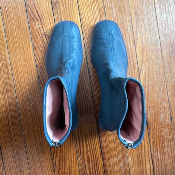 Acne Studios Logo Print Ankle Boots - Picture 2 of 12